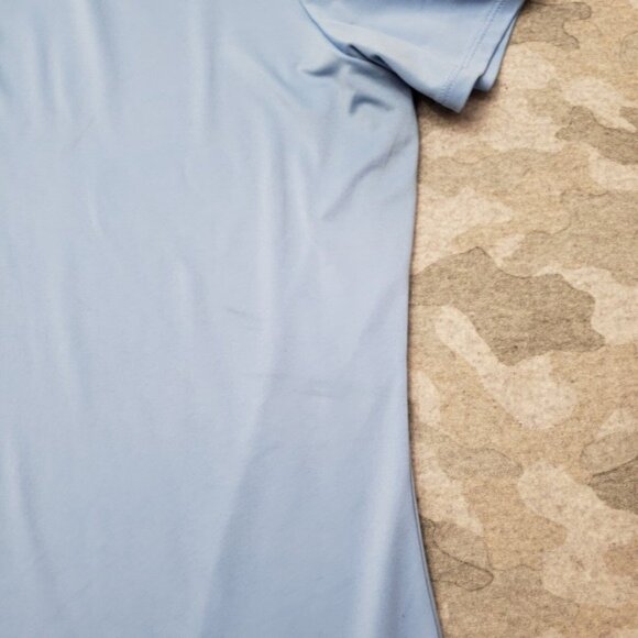 Under Armour Golf Polo Top Womens Large Blue Heatgear Short Sleeve Branded - Picture 7 of 12